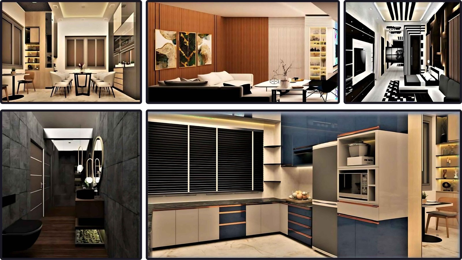 Premium multi-room residential interior design portfolio by PITSAL Interio